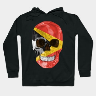 East Timor Flag Skull - Gift for Timorese With Roots From East Timor Hoodie